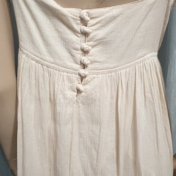 FOREVER NEW AU-8 Light Peach Dress Lined Empire Line Waist w/ Embroidery A-Line - Picture 11 of 14